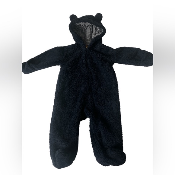 Carter's Other - Carter's Fuzzy Black Hooded Footie